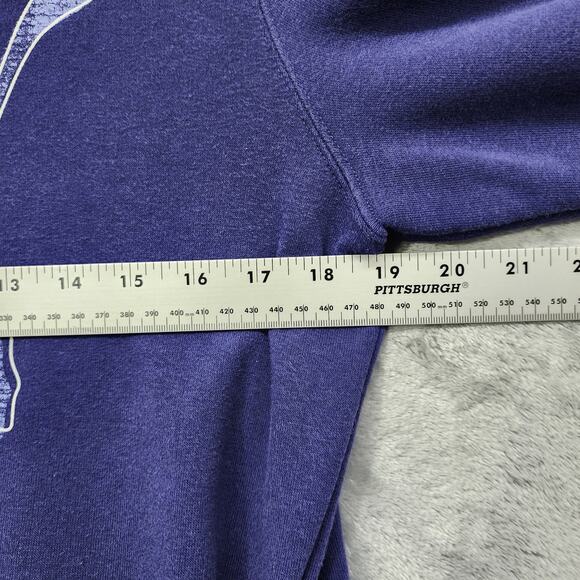 Puma Sweatshirt Women L Purple Funnel Neck French Terry Pullover Logo Athleisure - Picture 7 of 8
